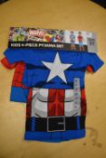Marvel Kid’s 4pc Pyjama Set Size: 3T
