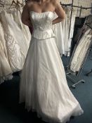 *Suzanne Neville Two Piece Wedding Dress in Ivory Size: 12