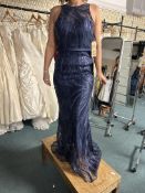 *Special Day Bridal Wear Navy Sequin Dress Size: 10 RRP: £399