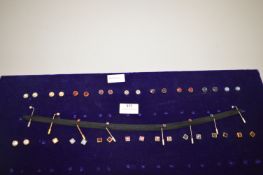 *Display Board Containing Various Sets of Cufflinks, Tiepins, etc.