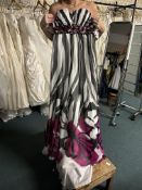*Capture by Hermione Black & White Prom Dress with Beaded Waistband Size: 4 RRP: £299
