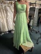 *Capture by Hermione Lime Green Prom Dress with Sequin Waistband Size: 8 RRP: £375