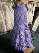 *Signature by Hermione Purple Prom Dress with Bead & Sequin Neckline Size: 10 RRP: £399