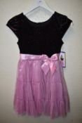 Jona Michelle Kid’s Pink & Black Party Dress Size: 10 years