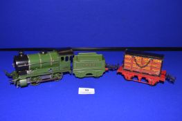 Hornby Clockwork Tender Loco and Container