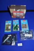 Two Packs of O Gauge Pico Street Lighting Cables and a Pack of O Gauge 764 Bicycles