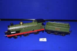 Hornby No. 2 Clock 4-4-0 LNER Loco 2711 Tender 1925
