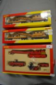 Three Boxed Hornby 00 Gauge Construction Cranes