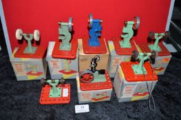 Eight Mamod Line Driven Machine Tools