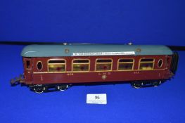 Hornby O Gauge No. 2 Saloon Corridor Coach First Class 1930’s
