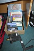 Box of Books, and a Light Stand