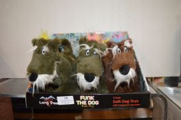 *Funk Dog Soft Toy 3pk