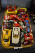 Box of Playworn Diecast Toy Vehicles