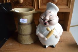 Decorative Cookie Pot and an Earthenware Jug (AF)