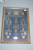 Framed Coin Collection “The Royal History of Great Britain”