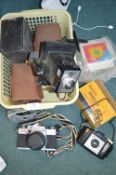 Quantity of Old Cameras Praktica, Brownie etc