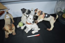Four Jack Russell Figures