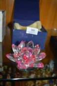 *Crystal Lotus Flower with a metal rotating base