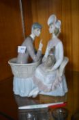 Lladro Couple with Dog