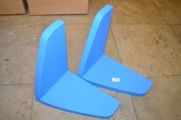 Two Ikea Blue Wall Shelves