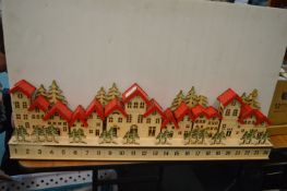 *Holiday Wooden Village LED Advent Calendar