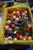 Box of Vintage and Other Christmas Tree Decoration