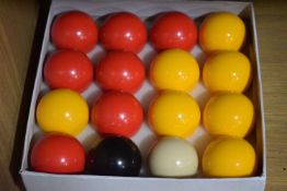 Set of Pool Balls