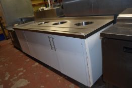 *Stainless Steel Topped Cafeteria Unit 90x240x70cm