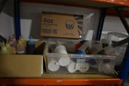 Contents of Shelf to Include Assorted Ice Cream Tubs, Bottles, Sauces, etc.