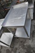 Stainless Steel Preparation Table with Undershelf 90x90x60cm