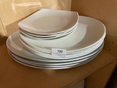 Quantity of Assorted White Plates