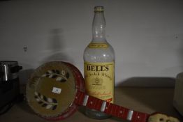 Display Banjo and a Whiskey Bottle