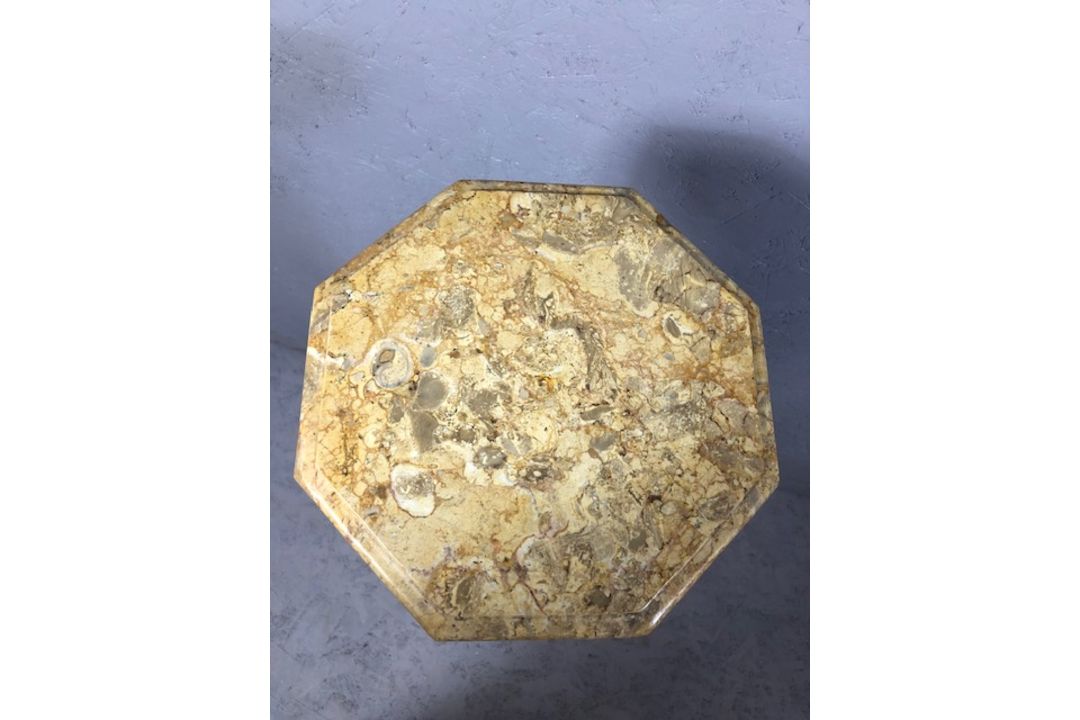 Marble and bronze Corinthian display column approximately 100cm high the octagonal top approximately - Image 3 of 4