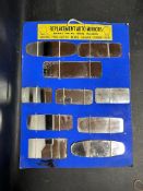 A Replacement Auto Mirrors p.o.s. card displaying mirror glasses for Vauxhall, Ford, Austin, Morris,