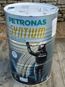 A Petronas Syntium Special Edition for World Champs 200L drum depicting Lewis Hamilton, 34 1/4