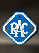 An RAC enamel sign plaque for roadside phone box, 7 3/4 x 8