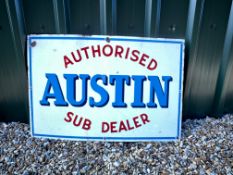 A Continental sign for Austin 'Authorised Sub Dealer', 36 x 24
