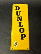 A Dunlop tin lithograph door finger plate, 3 x 9