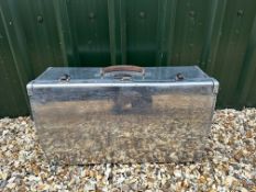 An unusual and stylish, well-made travel case, the metal formerly part of an aircraft! 26 1/2
