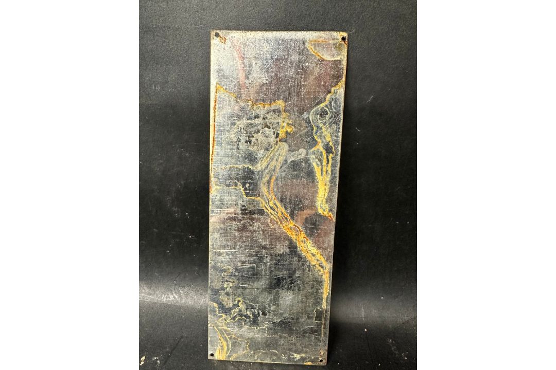 A tin finger plate advertising Avon Brilliant Polish For Boots and Leggings, 3 x 8". - Image 2 of 2