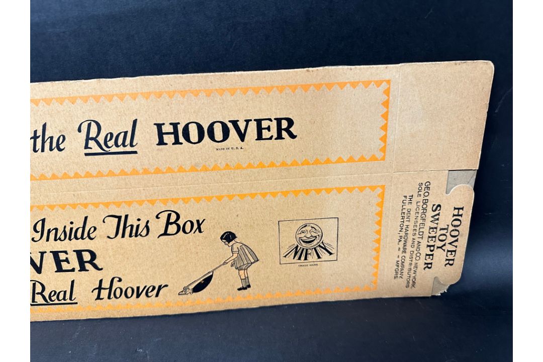 A 1920s/1930s box for a toy hoover 'Hoover Toy Sweeper', with superb illustrations of a girl pushing - Image 4 of 7