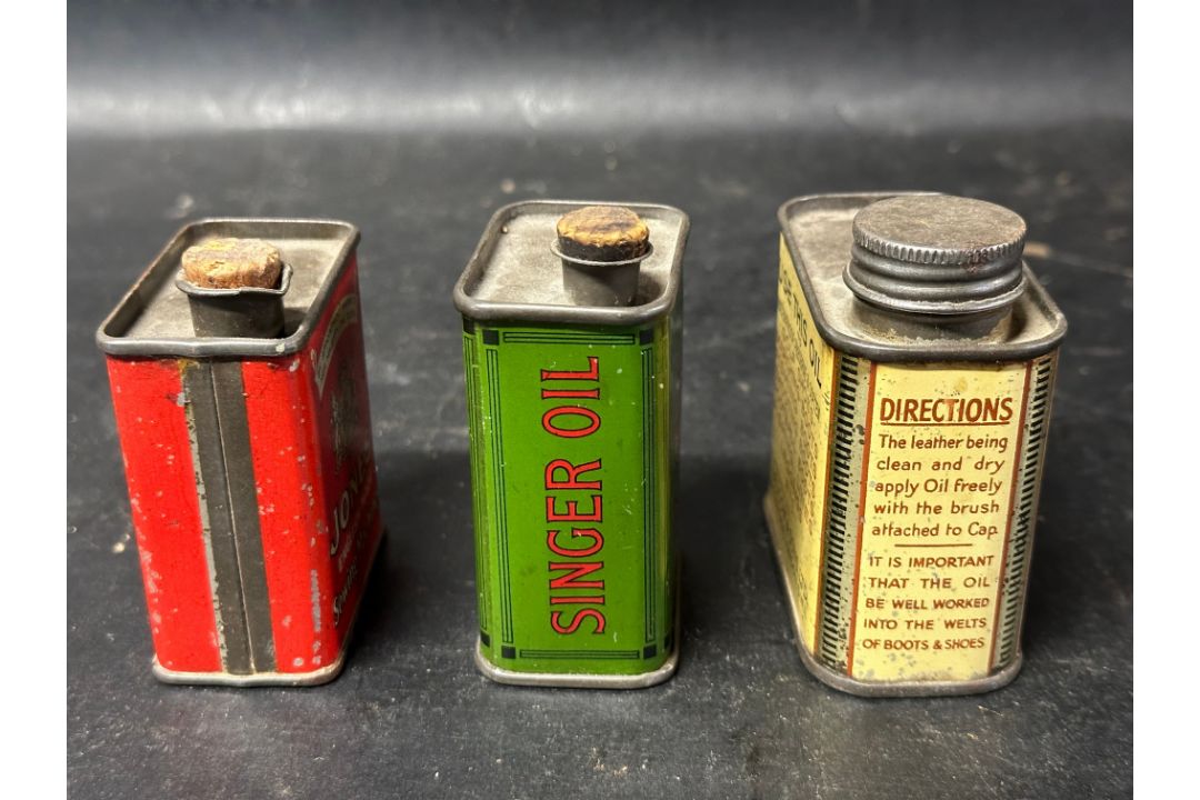 A Propert's Oil for waterproofing boots & shoes, a Jones Sewing Machines tin with cork stopper and a - Image 2 of 5