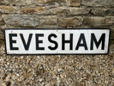 An Evesham cast alloy road sign, 39 x 10