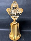 A wooden cycle shop display stand for transo-GRIP handlebar grip tape, 21