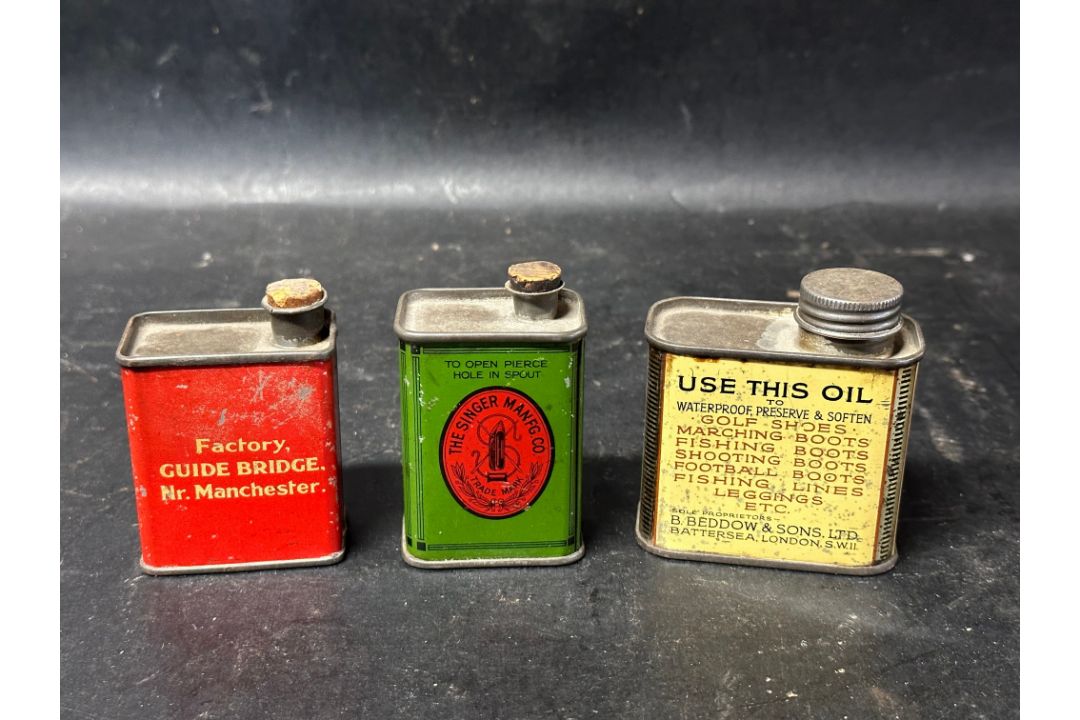 A Propert's Oil for waterproofing boots & shoes, a Jones Sewing Machines tin with cork stopper and a - Image 3 of 5
