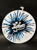 A reproduction Stephens' Ink circular enamel advertising sign, 8