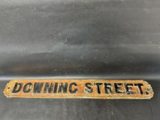 A cast street sign for Downing Street (Newport, Wales), 37 1/2 x 5