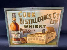 A Cork Distilleries Co. Ltd. Whisky tin advertising sign, in very good condition with hook intact,