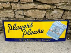 A Player's Please 'It's the Tobacco that Counts' enamel advertising sign, 45 x 16