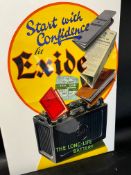 A paper advertisement for Exide 'The Long-Life Battery', 17 1/2 x 26 3/4